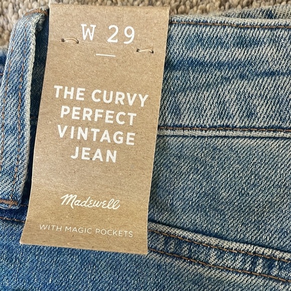 NWT Madewelll the curvy perfect vintage jean 29 - Picture 4 of 6